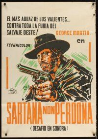 2r248 SARTANA DOES NOT FORGIVE Spanish '69 cool art of gunslinger George Martin in title role!