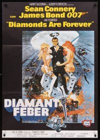 2r152 DIAMONDS ARE FOREVER Swedish R70s art of Sean Connery as James Bond by Robert McGinnis!
