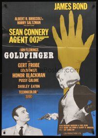 2r155 GOLDFINGER Swedish R67 Sean Connery as James Bond with sexy Honor Blackman!