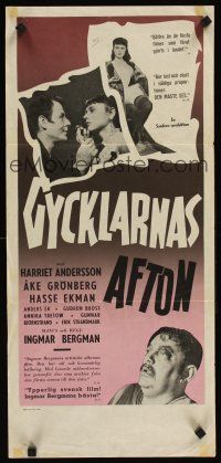 2r169 NAKED NIGHT Swedish stolpe '53 Ingmar Bergman classic, pretty Harriet Andersson!