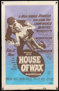 2r012 HOUSE OF WAX Trinidadian '53 Vincent Price, Charles Bronson, monster & sexy girl!