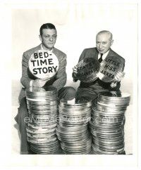2s111 BEDTIME STORY candid 8x10 still '41 director Alex Hall & producer Bud Schulberg by Schafer!