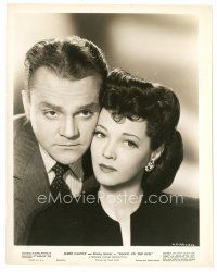2s136 BLOOD ON THE SUN 8x10 still '45 close portrait of James Cagney & sexy Sylvia Sidney!