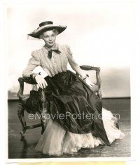 2s152 BRIGHT LEAF 8x10 still '50 full-length seated portrait of Patricia Neal in great costume!