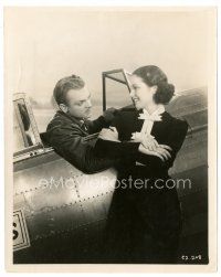 2s174 CEILING ZERO 8x10 still '36 pretty June Travis smiles at James Cagney in plane, Howard Hawks