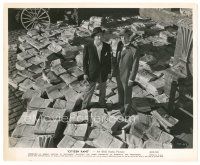 2s190 CITIZEN KANE 8x10 still '41 great image of Orson Welles & Cotten standing over newspapers!