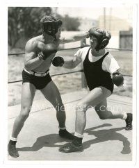 2s193 CITY FOR CONQUEST 8x10 still '40 James Cagney & sparring partner boxing in ring by Crail!