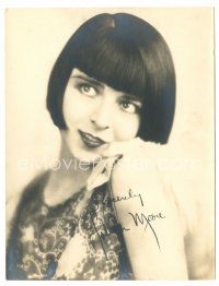 2s198 COLLEEN MOORE deluxe 6.5x8.5 still '20s portrait with trademark haircut & facsimile signature