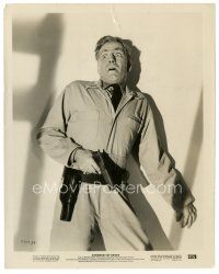 2s205 CONQUEST OF SPACE 8x10 still '55 George Pal sci-fi, c/u of scared William Hopper with gun!