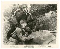 2s231 DAY THE WORLD ENDED 8x10 still '56 Roger Corman, c/u of guy attacked by monster from Hell!