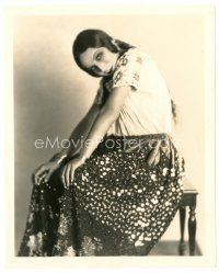 2s252 DOLORES DEL RIO 8x10 still '20s super young seated portrait wearing great dress!