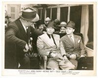 2s269 EACH DAWN I DIE 8x10 still R47 close up of James Cagney & George Raft handcuffed on train!