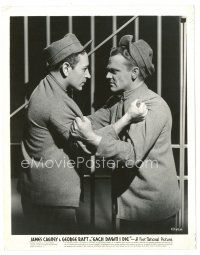 2s267 EACH DAWN I DIE 8x10 still '39 c/u of prisoners James Cagney & George Raft behind bars!