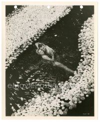 2s273 EASY TO LOVE 8x10 key book still '53 Esther Williams & John Bromfield swim among gardenias!