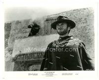 2s324 FOR A FEW DOLLARS MORE 8x10 still '67 Lee Van Cleef shoots behind Clint Eastwood from balcony!
