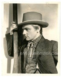 2s340 FRISCO KID 8x10 still '35 great profile portrait of James Cagney by Clifton Kling!