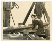 2s350 GIANT 8x10 still '56 c/u of James Dean lifting pipe on his oil rig, George Stevens classic!