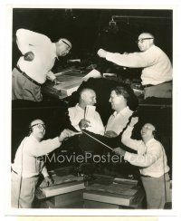 2s353 GIANT candid 8x10 still '56 cool montage of composer Dimitri Tiomkin + George Stevens!