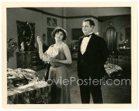 2s358 GIRL IN THE LIMOUSINE 8x10 still '24 close up of pretty Claire Adams & Oliver Hardy in tux!