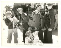 2s417 HOT OFF THE PRESS 8x10 still '35 Jack La Rue getting tough with guys by newspaper boy!