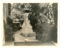 2s429 HULA 8x10 still '27 close up of pretty Clara Bow in great dress talking to Clive Brook!