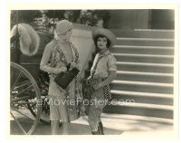 2s428 HULA 8x10 still '27 Clara Bow wearing straw hat & pants in Hawaii talking to woman!