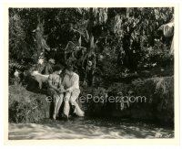 2s430 HULA 8x10 still '27 pretty Clara Bow holding hands with Clive Brook by water!