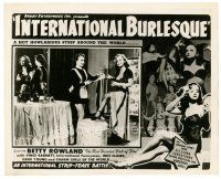 2s444 INTERNATIONAL BURLESQUE 8x10 still '50 two sexy girls in skimpy outfits by mirror!
