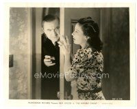 2s445 INVISIBLE GHOST 8x10 still '41 Polly Ann Young tries to keep Bela Lugos out of her room!