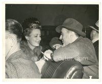 2s447 IRENE DUNNE/CHARLES BOYER 8x10 still '40s smiling at each other in convertible by Beerman!