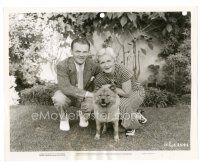 2s465 JAMES CAGNEY candid 8x10 key book still '34 at home with his wife Frances & their dog!
