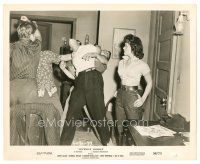 2s492 JUVENILE JUNGLE 8x10 still '58 sexy girl delinquent watches men fight over her!