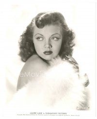 2s521 LAURIE LANE 8x10 still '38 great seated portrait of the sexy star with cool fur!