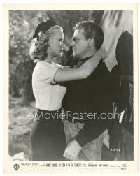2s539 LION IS IN THE STREETS 8x10 still '53 sexy Anne Francis has James Cagney in her arms!