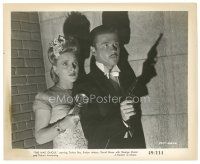 2s565 MAD GHOUL 8x10 still R49 c/u of Turhan Bey with gun & Evelyn Ankers with flashlight!