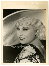 2s570 MAE WEST 8x11 key book still '30s sexy close up in flower print dress & great hat!