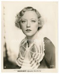 2s590 MARION DAVIES 8x10 still '30s head & shoulders portrait with cool lace collar!