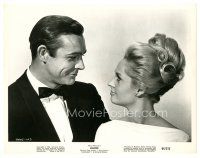 2s594 MARNIE 8x10 still '64 Hitchcock, best c/u of Sean Connery smiling at sexy Tippi Hedren!