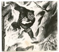 2s614 MIGHTY JOE YOUNG 7.25x8.25 still '49 first Ray Harryhausen, Widhoff art of ape rescuing girl