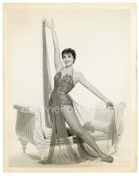 2s645 NEILE ADAMS 8x10 still '57 full-length portrait in sexy showgirl outfit, Mrs. Steve McQueen!