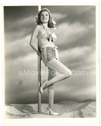 2s679 PEGGY KNUDSEN 8x10 still '40s in sexy two-piece swimsuit on beach by Eugene Robert Richee!