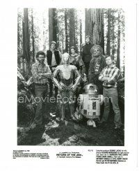 2s730 RETURN OF THE JEDI candid 8x10 still '83 top cast with George Lucas & Richard Marquand!