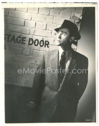 2s823 STAGE FRIGHT 8x10 key book still '50 cool close up of Richard Todd in suit & hat!