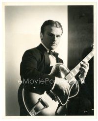 2s809 SOMETHING TO SING ABOUT 8x10 still '37 great close up of James Cagney in tuxedo with guitar!