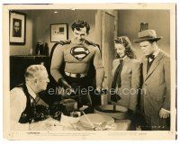 2s840 SUPERMAN 8x10 still '48 c/u of Kirk Alyn in costume, Noel Neill, Tommy Bond & Pierre Watkin!