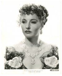 2s862 THIS IS MY AFFAIR 8x10 key book still '37 close portrait of Barbara Stanwyck w/cool jewelry!