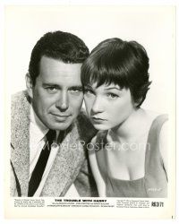 2s893 TROUBLE WITH HARRY 8x10 still R63 Alfred Hitchcock, c/u of John Forsythe & Shirley MacLaine!