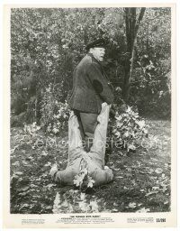 2s892 TROUBLE WITH HARRY 8x10 still '55 Hitchcock, Edmund Gwenn dragging dead Harry in woods!
