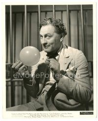 2s894 TRUE CONFESSION deluxe 8x10 still '37 John Barrymore behind bars popping balloon w/cigarette!