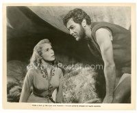 2s918 VIKINGS 8x10 still '58 close up of bearded Tony Curtis & sexy real life wife Janet Leigh!